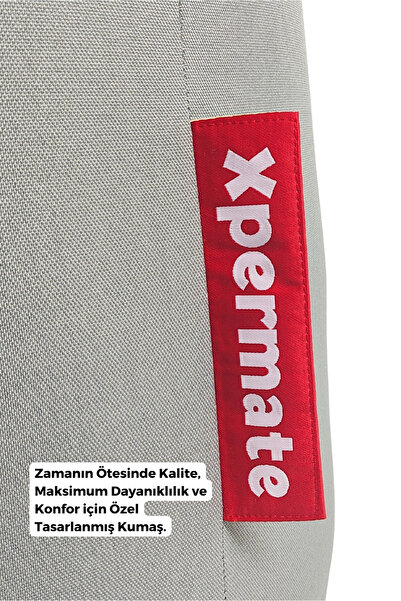 XPERMATE Sunset Puf Bench Fermuarlı Puf Yıkanabilir Kılıf Ayak Ucu Puf Ve Makyaj Koltugu 40x40 Antrasit