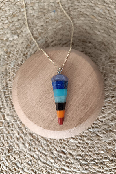 MGA DOĞAL TAŞ Sertifikalı Ametist Kaplan Gözü Lapis Aventurin Jasper Akik Akuamarin 7 Çakra Kolye