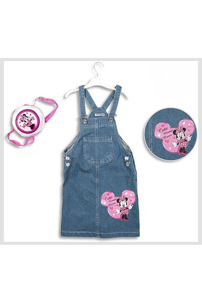 BUUFUU Baged Buttoned Denim Zero Sleeve Girl's Dress