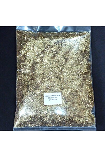 HOBİFLEX GLİTTER EPOKSİ REÇİNE SANATSAL EL İŞİ KIRPIK GÖRÜNÜMLÜ GLİTTER NAİL ART MAKYAJ SİM ALTIN RENK 250 GR