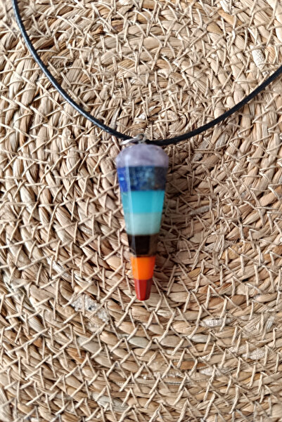 MGA DOĞAL TAŞ Sertifikalı Ametist Kaplan Gözü Lapis Aventurin Jasper Akik Akuamarin 7 Çakra Kolye