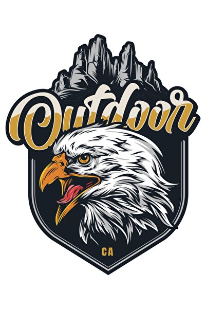 HMNL Off Road Camping Adventure Kamp Kartal Eagle Off Road Sticker 14 X 11,5 cm
