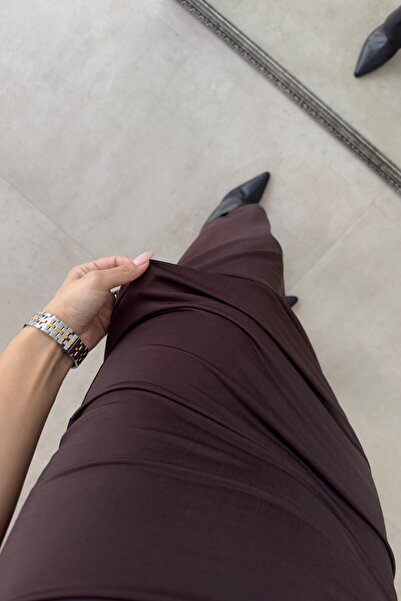 FMN Collection Женска рокля с права кройка, без ръкави, с подплатена талия, прилепваща по тялото, с дълъг разрез, подобна на Pinterest.