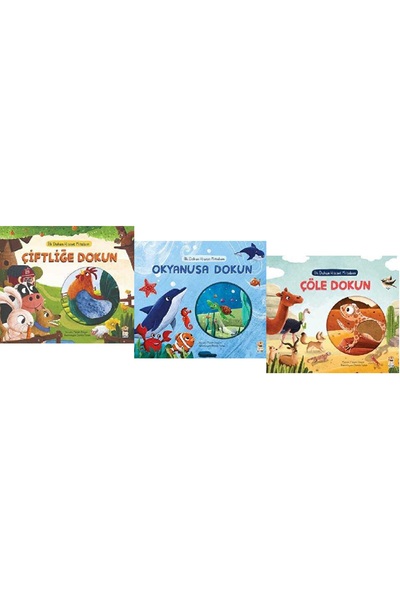 Sincap Kitap İlk Dokun Hisset Kitabım 3 Kitap Set / Çiftliğe Dokun + Okyanusa...