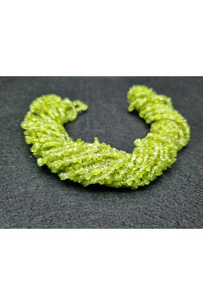 Yüksel Boncuk Fine Broken Stone Zeberced (Peridot) Stone Natural Stone String