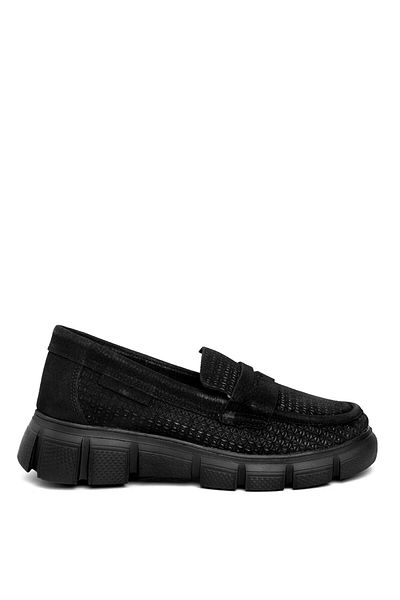 Mammamia D24YA-3910 Pantofi casual din piele pentru femei negri