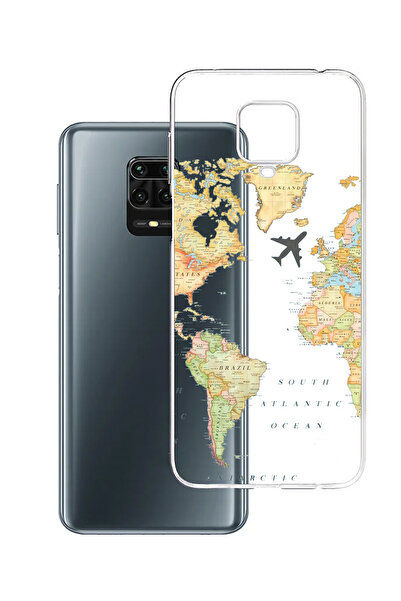 Powerfox Xiaomi Note 9 Pro Uyumlu Baskılı Şeffaf Telefon Kılıfı