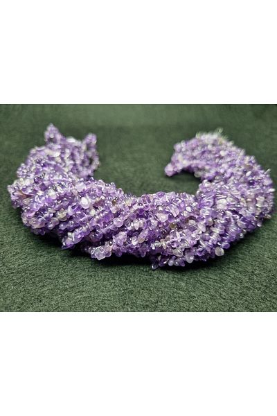 Yüksel Boncuk Σειρά από φυσική πέτρα Fine Broken Stone Amethyst