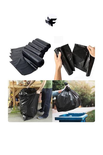 FİGANLAR 10 Pieces Size 350 Gr Jumbo Industrial Trash Bag - 80X110 cm Black