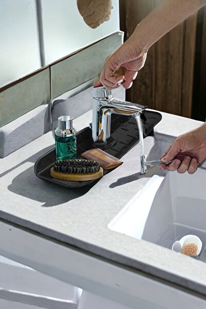 Akkoyunlu home Musluk Lavabo Matı, Mutfak Banyo Batarya Su Tutucu Bulaşık Sün...