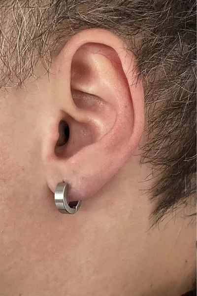 FUDER Silver Color Unisex Hoop Earrings