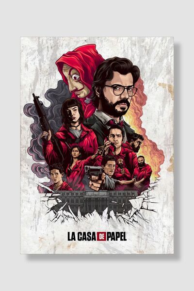 postick La Casa De Papel Dizi Posteri Yüksek Kaliteli Kalın Parlak Kuşe Kağıdı