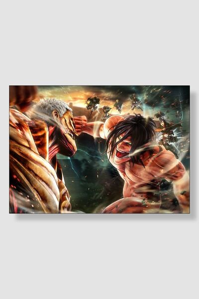 postick Attack On Titan Anime Posteri Kalın Parlak Kuşe Kağıdı