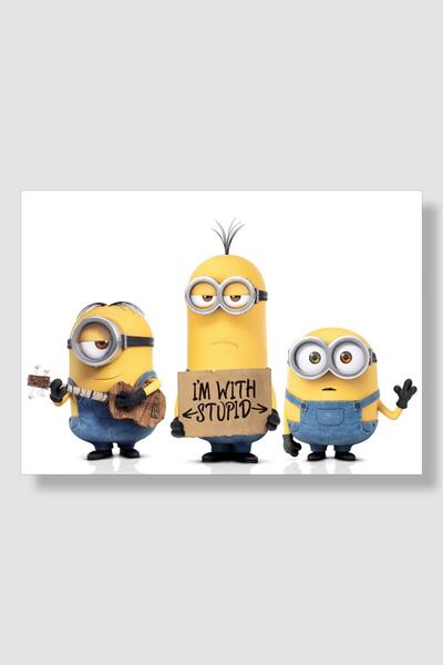 postick Minions | Minyonlar Film Posteri Yüksek Kaliteli Parlak Kuşe Kağıdı