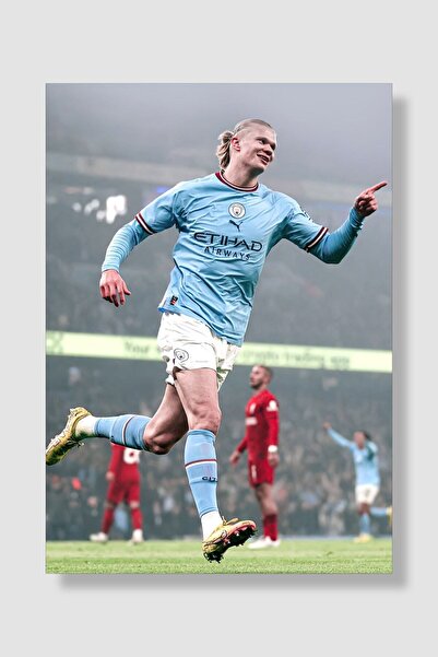 postick Erling Haaland Spor Posteri Kalın Parlak Kuşe Kağıdı