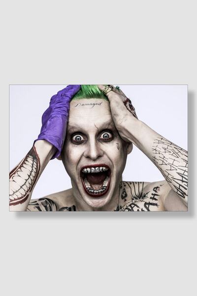 postick Dc Joker Jared Leto Film Posteri Yüksek Kaliteli Kalın Parlak Kuşe Ka...
