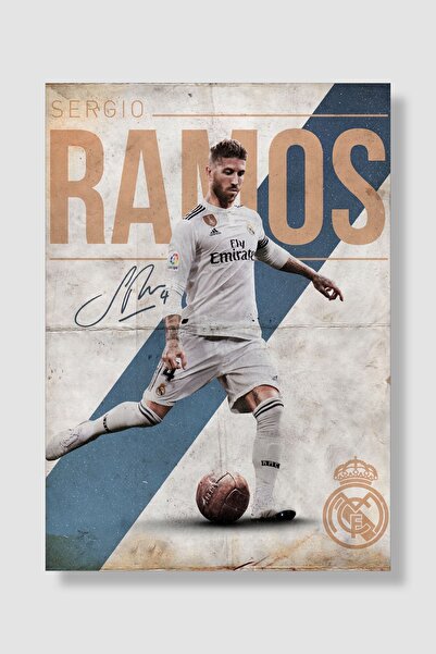 postick Sergio Ramos Spor Posteri Kalın Parlak Kuşe Kağıdı