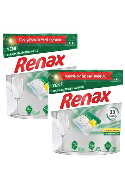 Renax Dishwasher Capsule All in One 66 Pcs
