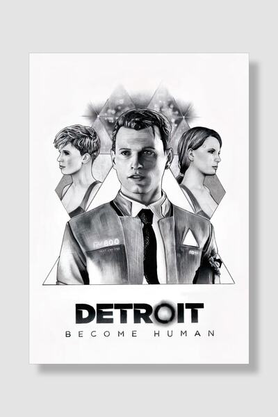postick Detroit: Become Human Oyun Posteri Kalın Parlak Kuşe Kağıdı