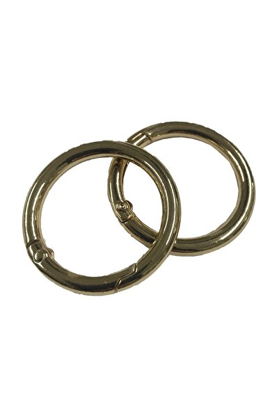 aladepo حلقة زنبركية 3 سم (2 قطعة) ذهبي فاتح