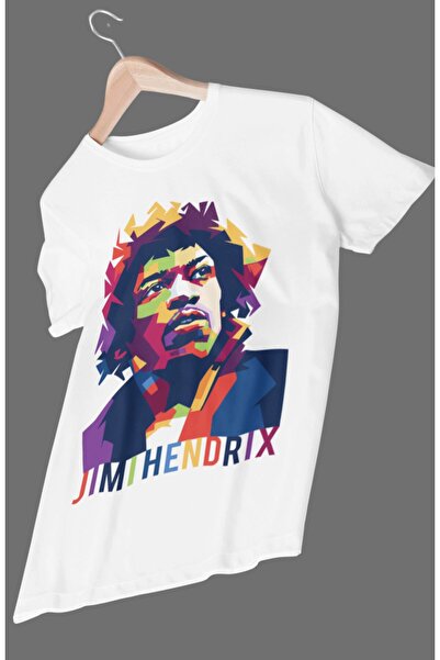 Fuddy Moda Μπλουζάκι με στάμπα Jimi Hendrix Unisex, Μπλουζάκι με στάμπα Rock-...