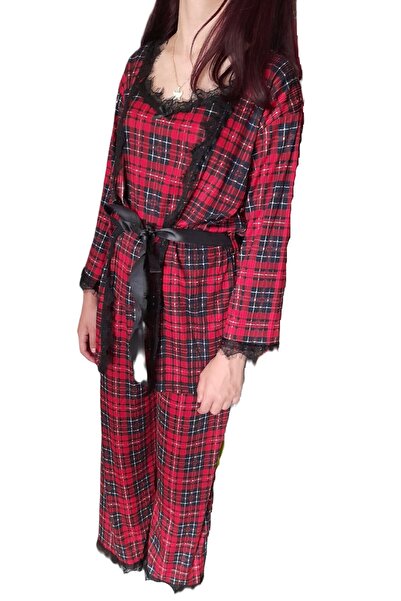 Işılay Zerda 3-Piece Pajamas and Dressing Gown Set