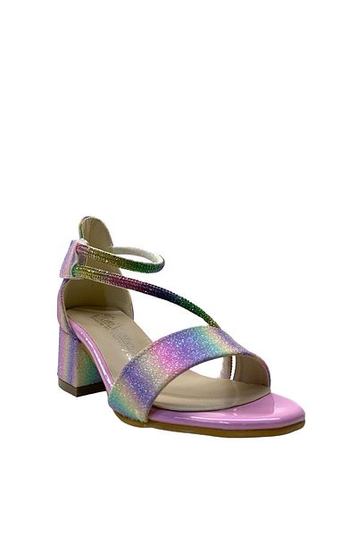 Tuğba Ortopedi 796 Pantofi de seară cu toc cu piatră argintie colorate pentru fete