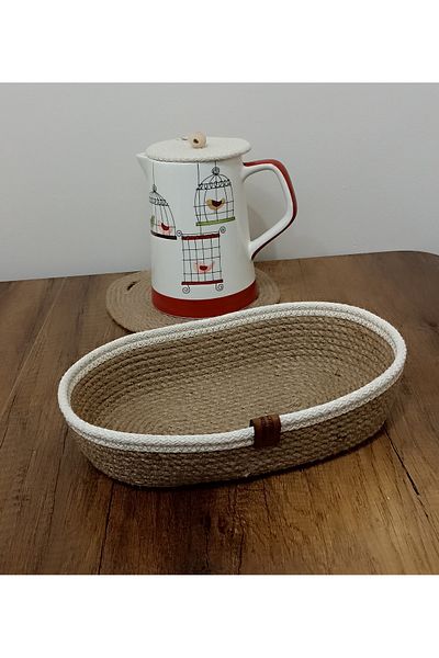 Pınar Gündoğdu Collection Wicker Bread Basket Organizer Basket