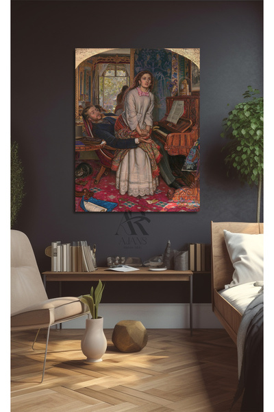 AR AJANS KANVAS TABLO PİYANO VE OTURAN ÇİFT KANVAS TABLO AR040674