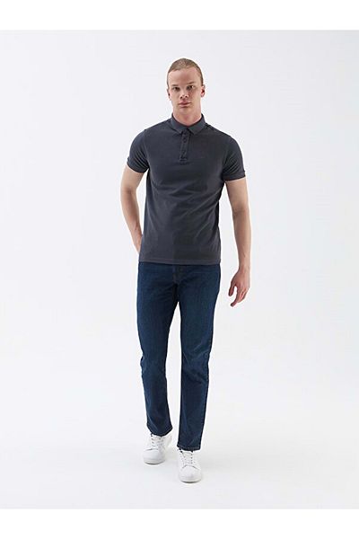 Loft 2026827 Regular Fit Men's Polo K.sleeve T-shirt - - Indigo - M - St06308-indigo-m