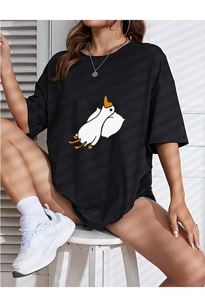 aynewmoda тениска с щампа на лъжливо пате