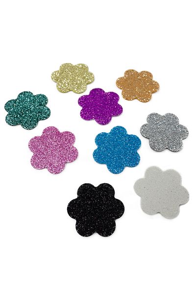 reprodesign Glitter Flower Model 20 Pieces Glitter Eva Mixed Colors, Gift Package Label
