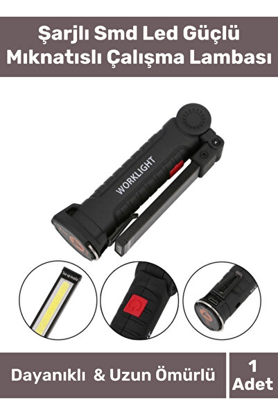 Carlburn Premium Seri 3 Modlu Beyaz Gün Işığı Mıknatıslı Şarjlı Smd Led Güçlü...