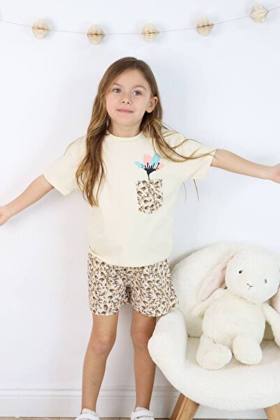 Jolly Kids Girl's Woven Shorts Set with Pocket Detail