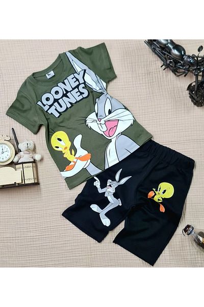 Teymbaby Boys' Shorts Set - LOONES TUNES Printed