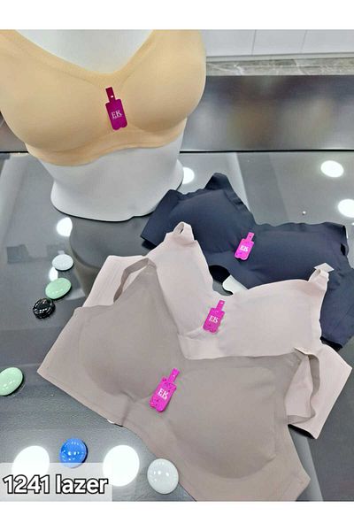 F.K Σουτιέν χρώματος δέρματος κομμένο με λέιζερ χωρίς σύρμα, αφαιρούμενο σφουγγάρι 1241