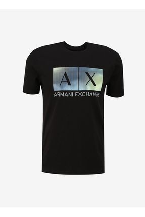 Armani Exchange Bisiklet Yaka Bask l Siyah Erkek T Shirt 3DZTJB ZJBYZ 1200 Fiyat Yorumlar Trendyol
