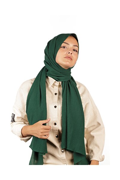 m moon scarf شال Mio Jazz - مزخرف، لا حاجة للكي، شال حجاب زمردي