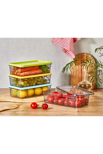 Open Home Concept 3-Piece 1800 ml Refrigerator Organizer - Storage Container