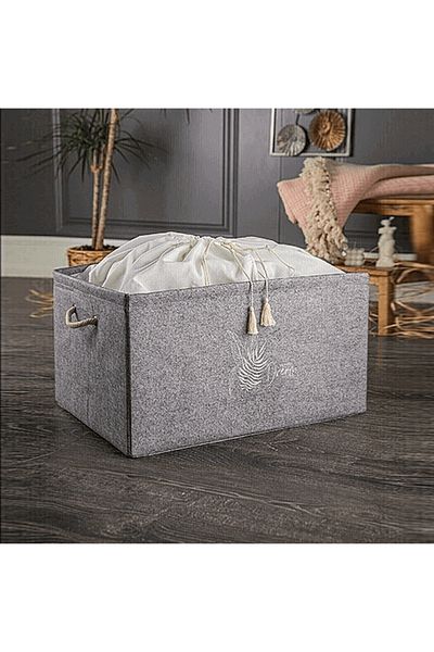 Yenimiyeni قاعدة صندوقية من القماش برباط مقاس 50x40x18 سم