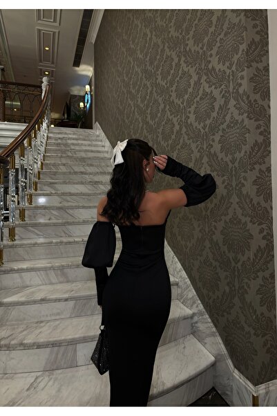 Nova Balon Kol Elbise Midi Boy