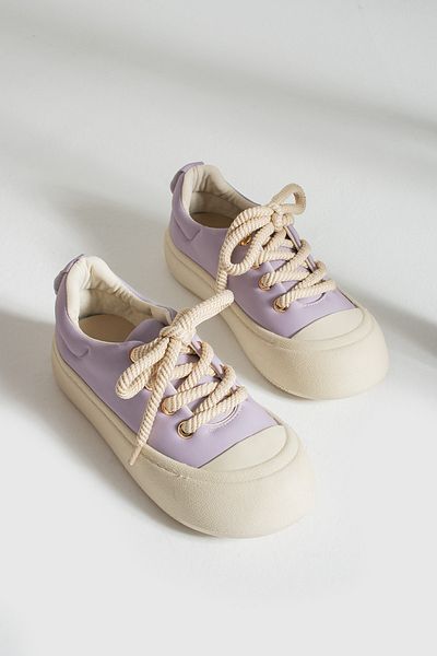 İnan Ayakkabı Adidași și pantofi SPORT FEMEI CULOARE LILA/BEJ (5 CM)