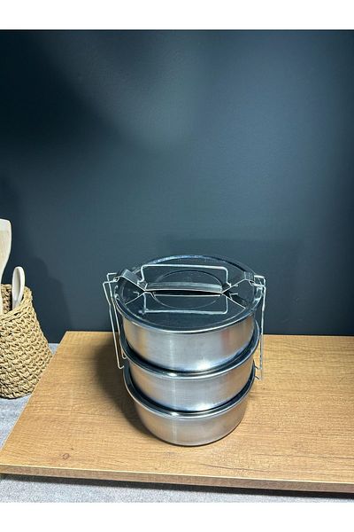 BENA LİFE Stainless Steel 2 No. 3-Piece Expiry Bowl