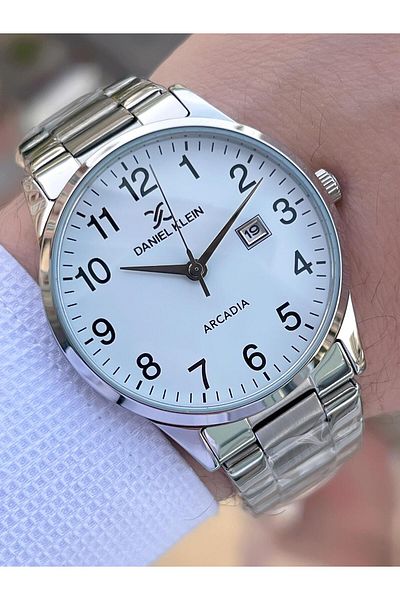 Daniel Klein Steel Cord Calendar Dial 3 Atm Water Resistant Men's Wrist Watch EDK.1.13567-1