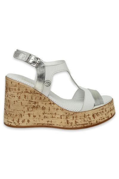 Mammamia D24Ys-1530Z Wedge Heel White Women's Sandals