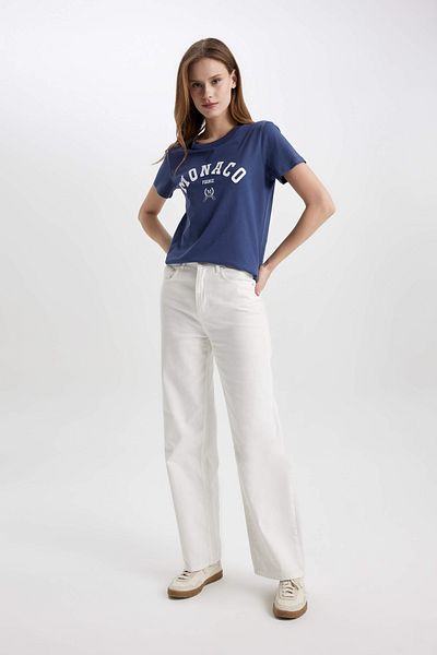 DeFacto Women's Navy Blue T-Shirt - C2617Ax/In231