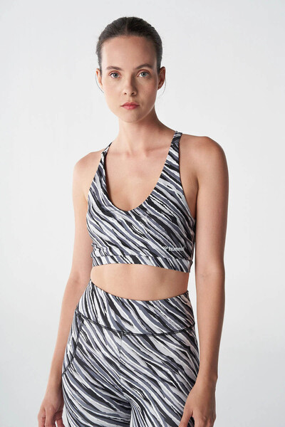 hummel Ασπρόμαυρο γυναικείο μπουστάκι - 911787 -2001 Hmlcaky Bra