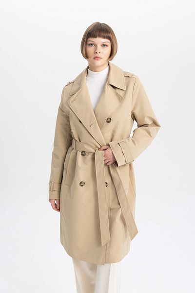 DeFacto Woman's Brown Trench Coat - A0593AX/BN425