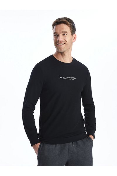 LC Waikiki Crew Neck Long Sleeve Printed Men's Sweatshirt