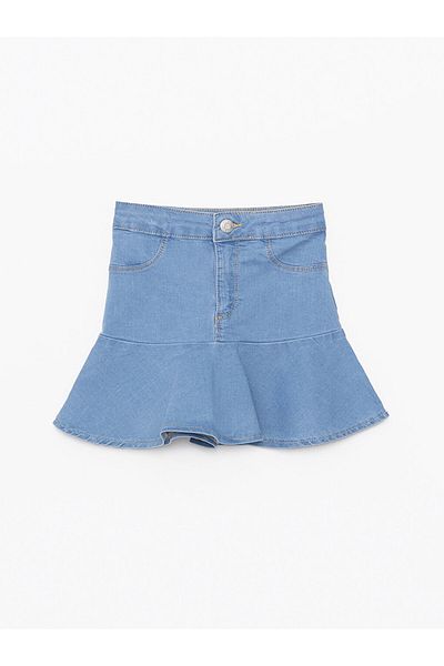 LC Waikiki Fusta Jeans pentru fete - Volane LCW